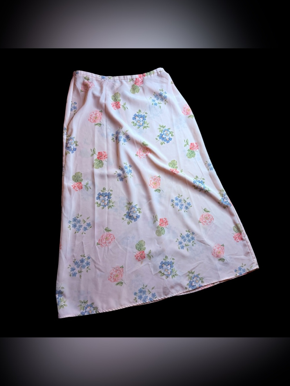 Leslie Fay 90s Vintage Pink Floral Pastel Fairy Cottagecore Skirt Sz 10